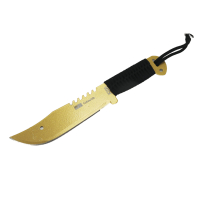چاقوی شکاری طلایی با غلاف مشکی 31 سانتیمتری کد MN-50